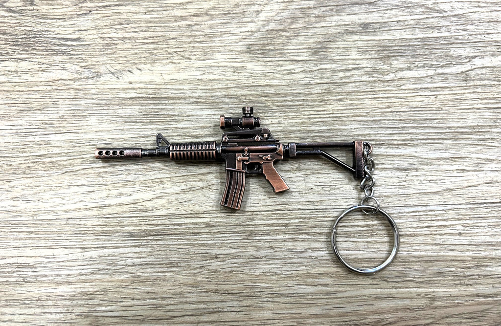 Military Metal M16 (with scope) Key Chain